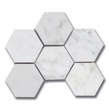 AKDO MB1604-HEX3P0 - Hexagon 3-7/8 Carrara Bella (P)
