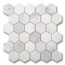 AKDO MB1604-HEXAP0 - Hexagon 1-7/8'' Carrara Bella (P)