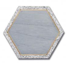 AKDO MB2426-HEX8H2 - Next Hex Ombra (H) with Shadow Terrazzo and Brass
