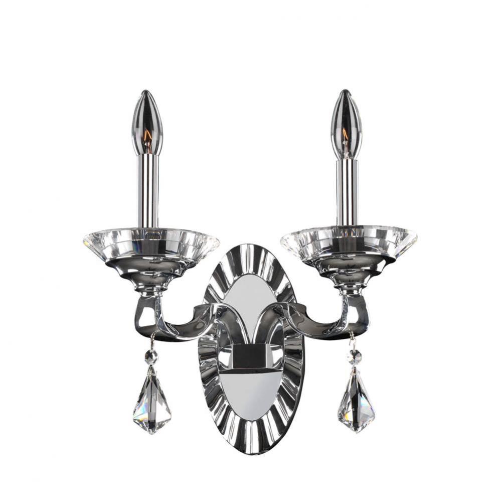 Cosimo 2 Light Wall Bracket W/Clear