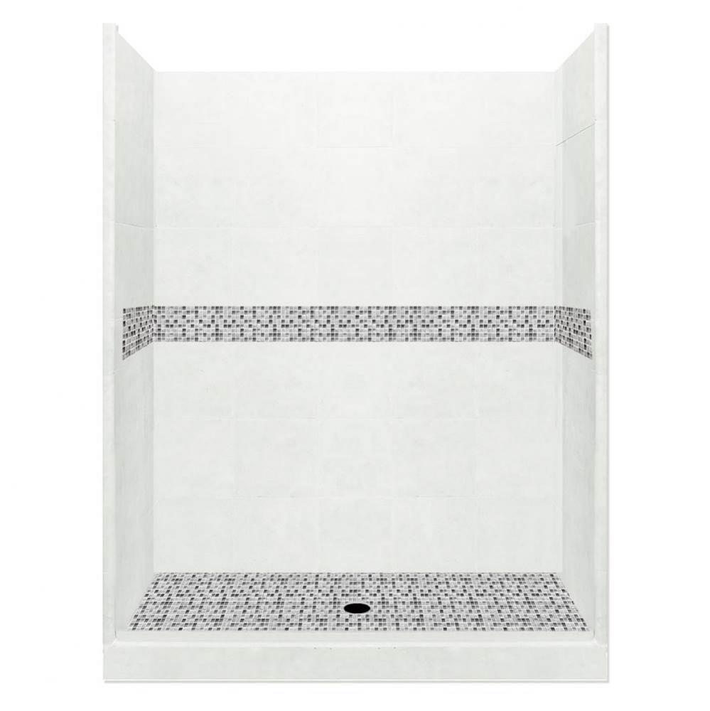54 x 42 x 80 Del Mar Basic Alcove Shower Kit in Natural Buff with No Finish