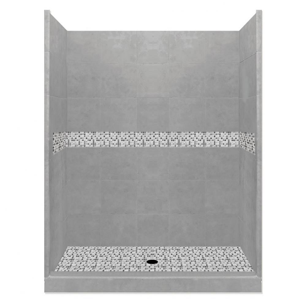 48 x 36 x 80 Del Mar Basic Alcove Shower Kit in Wet Cement with No Finish