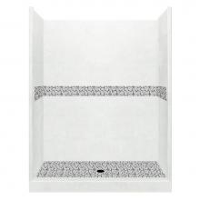 American Bath Factory AB-5442ND-CD - 54 x 42 x 80 Del Mar Basic Alcove Shower Kit in Natural Buff with No Finish