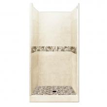 American Bath Factory AB-4242DT-CD - 42 x 42 x 80 Tuscany Basic Alcove Shower Kit in Desert Sand with No Finish
