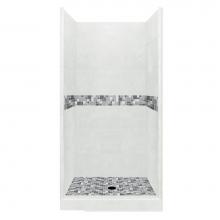American Bath Factory AB-3632NN-CD - 36 x 32 x 80 Newport Basic Alcove Shower Kit in Natural Buff with No Finish