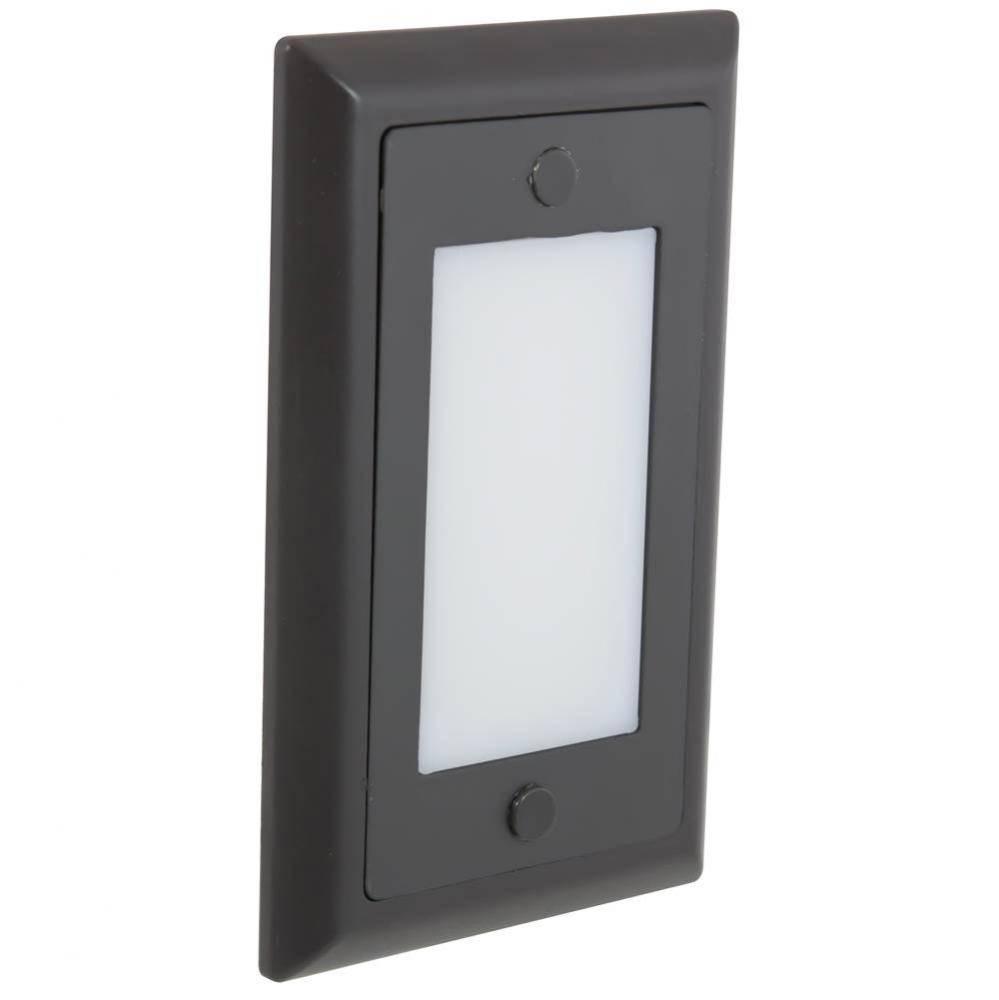 Dark Bronze Smooth Faceplate for Single LED Step