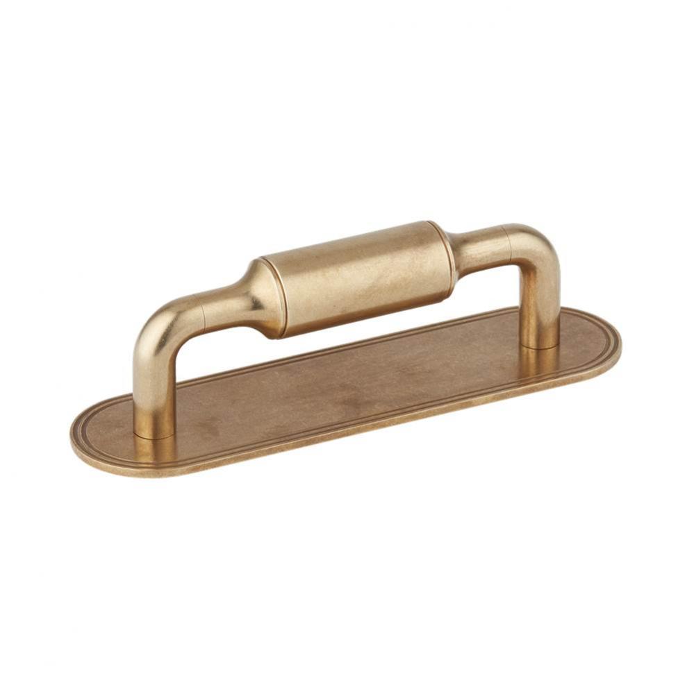 224mm Barwick Pull Handle With Backplate Plain Bel