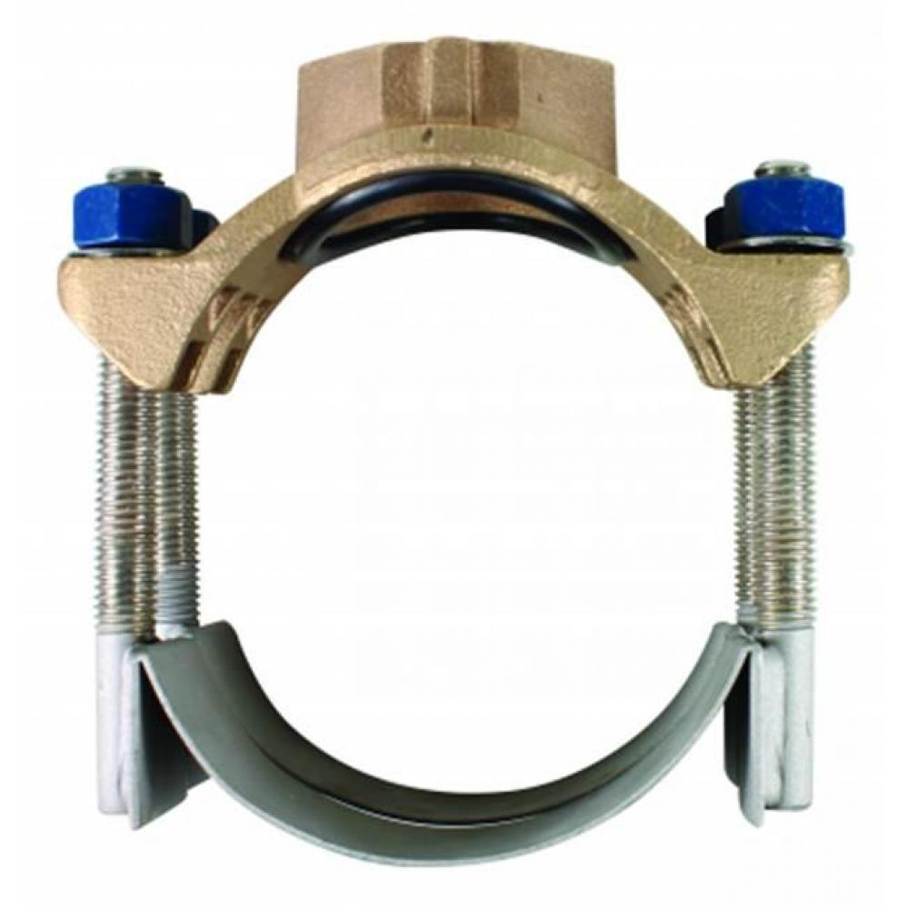 3855 8X3/4 SS DBL STRAP SADDLE 9.05xAWWA