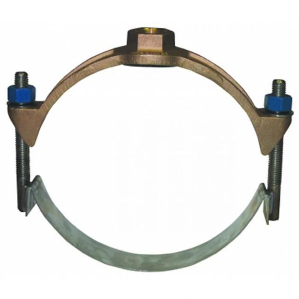 3835F 6X3/4 SS SGL STRAP SADDLE 6.90 X AWWA FLT GSKT