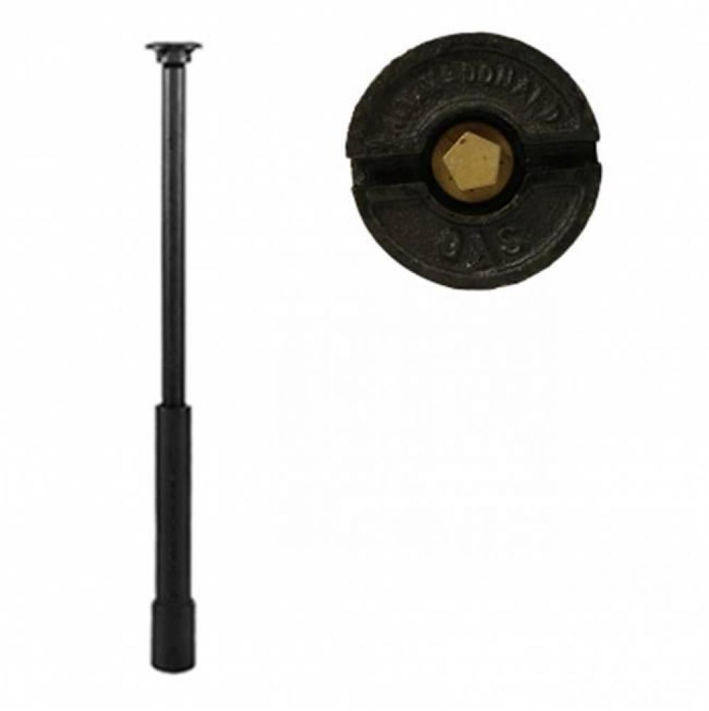 5614G 5 MINN CURB BOX PENTAGON GAS LID L/ROD 1.25 UPPER 1.5 TAP