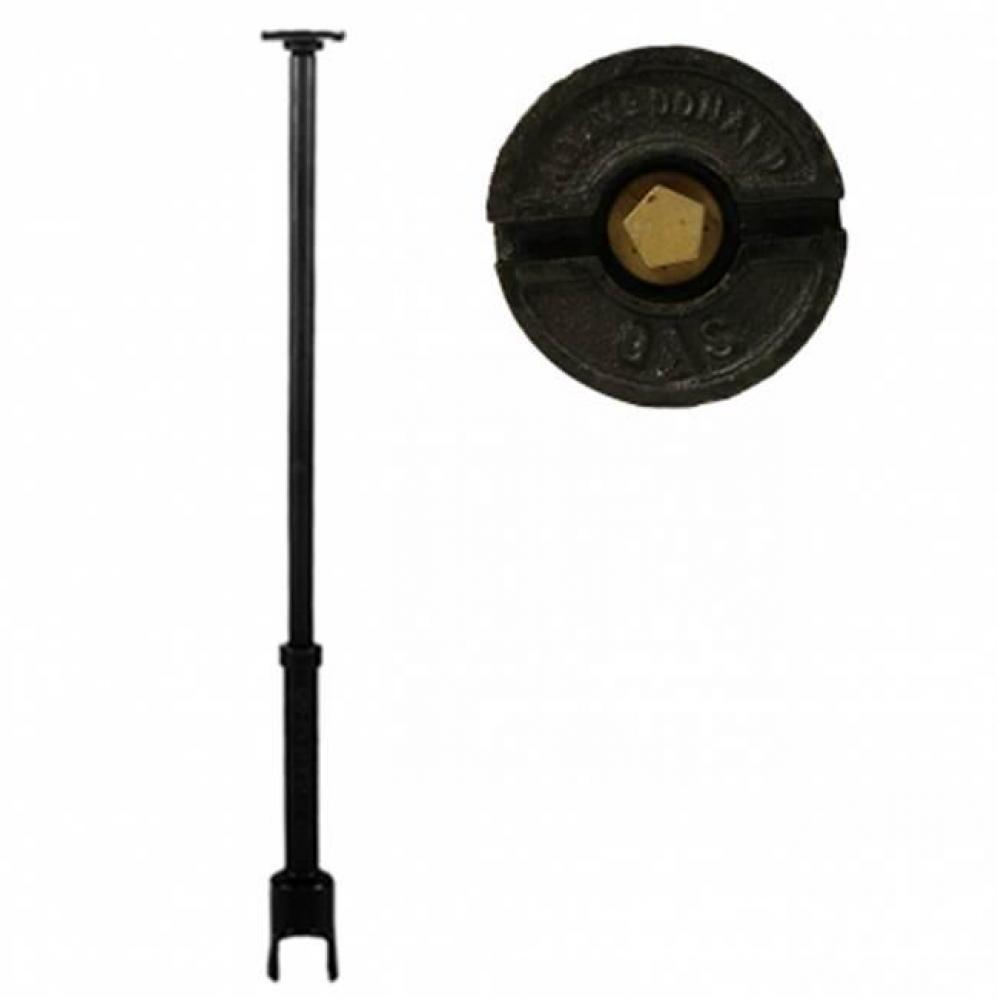 5607LRG 3 ARCH CURB BOX PENTAGON GAS LID L/ROD 1 UPPER SM BASE