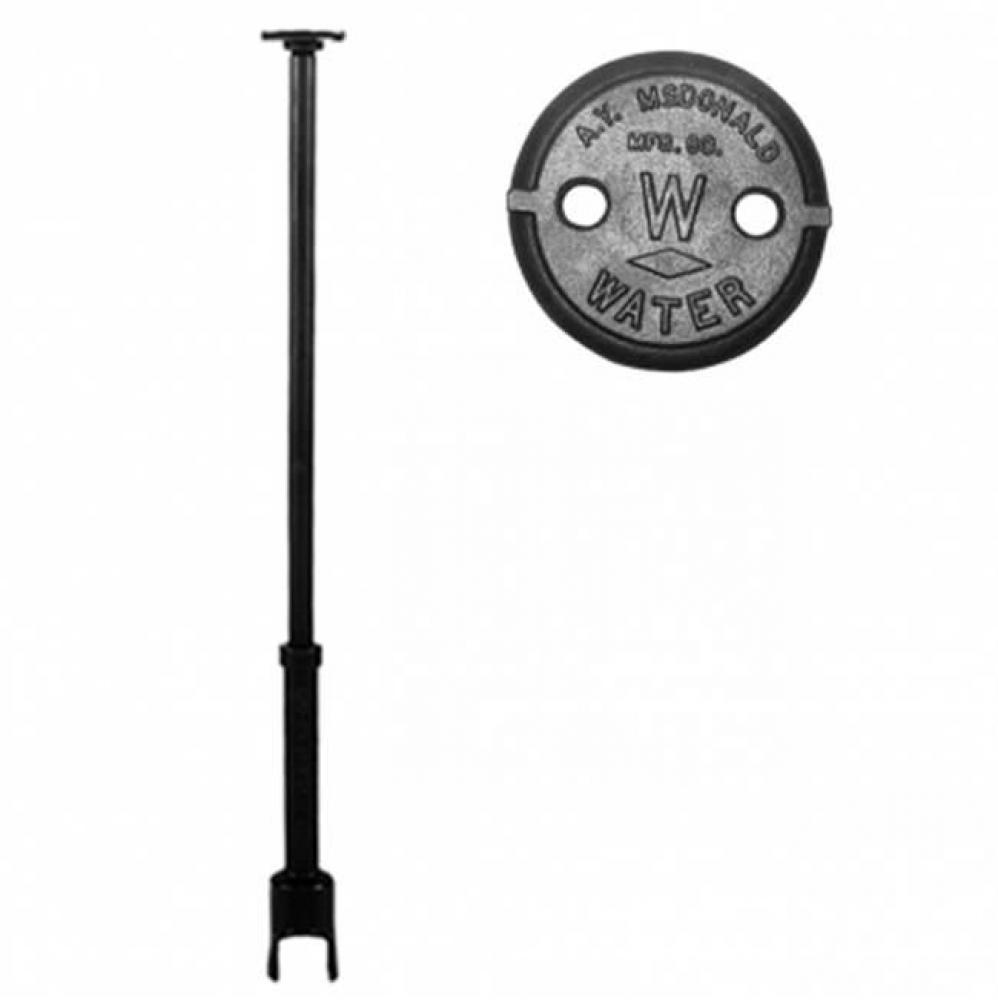 5601 7 ARCH CURB BOX 2 HOLE LID W/5660 66 ROD 1 UPPER SM BASE