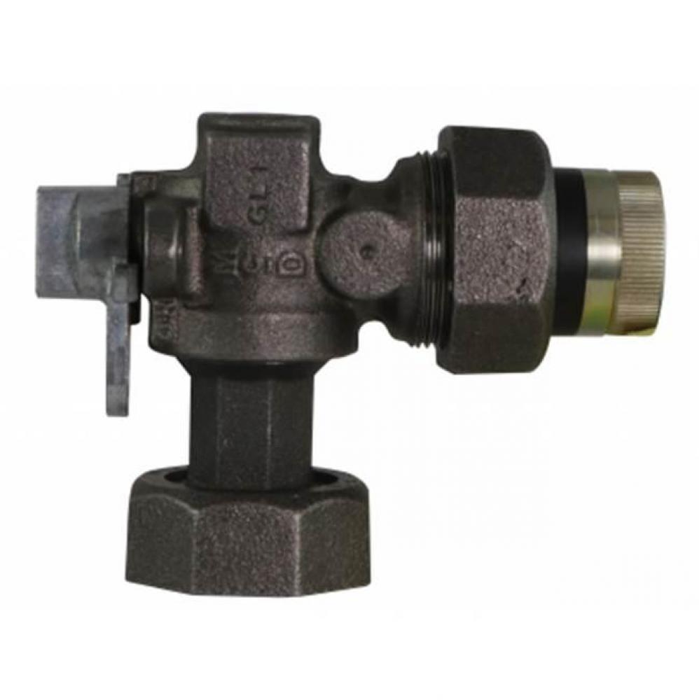 857BAGB- 1X3/4 20LT BLK GAS BYPASS ABV SWVLxINS FNPT 5 lb