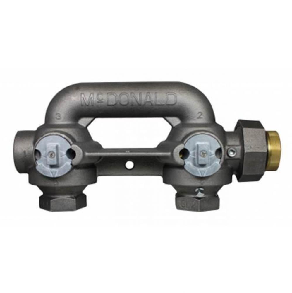 6480-CCD 1 1/2X1 1/2X1 1/2 BLK HxH INS BV BYPASS METERBAR 8.25 C-C 25 lb