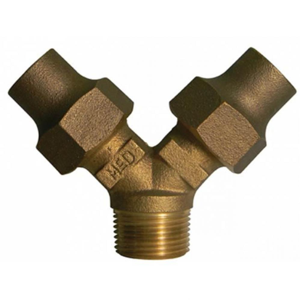 708YSMC 1X3/4 Y-BRANCH MNPT X (TWO) FLARE -NL