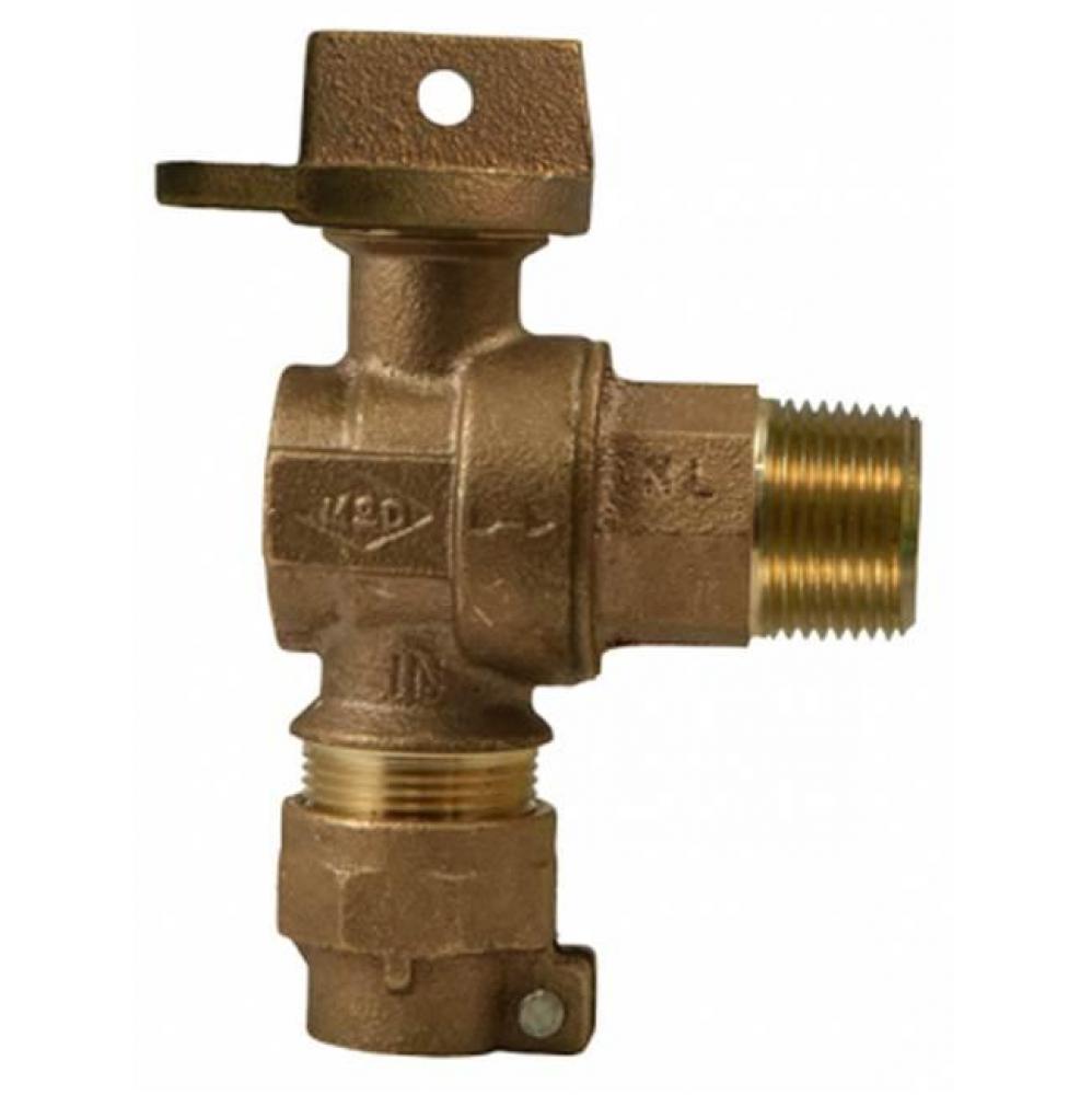 74606BP-22 3/4 ANGLE BALL CURB CTS X MNPT - NL