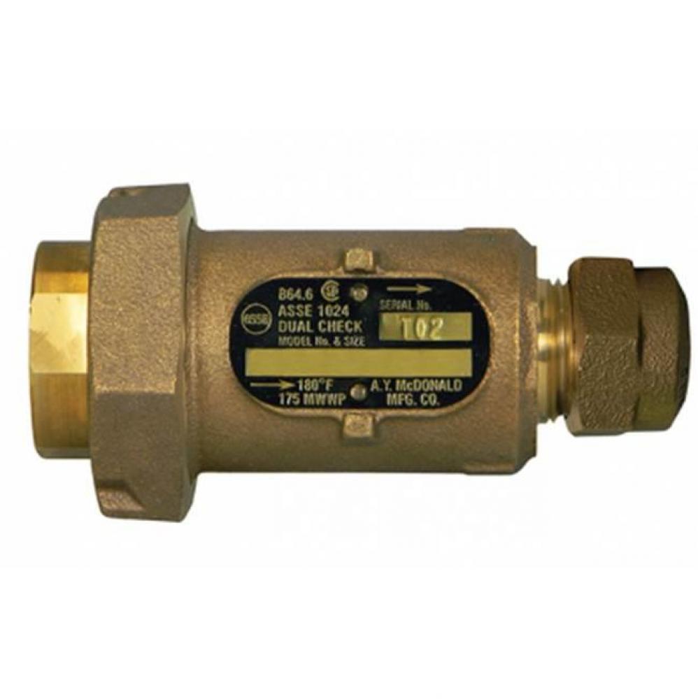 711-3NV 43 INLINE DLCHK 3/4 METERx3/4 CTS-NL