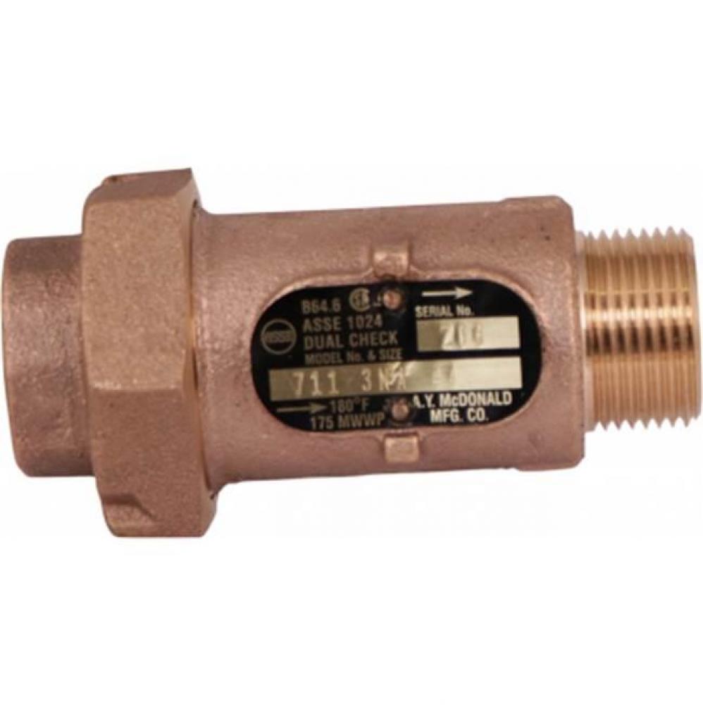 711-3NA 43 INLINE DCHK 3/4 METERx5/8 MMTR-NL