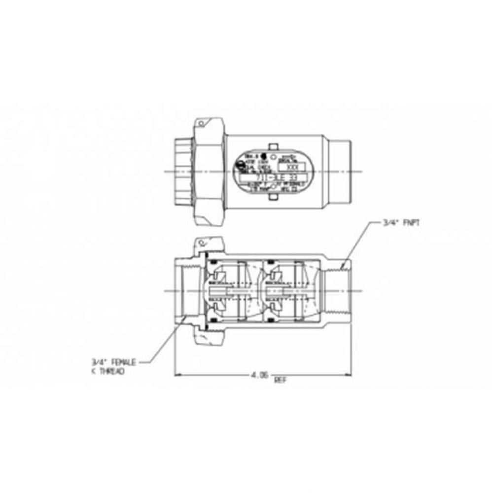 711-3KL 33 IDCHK 3/4 K MALEx3/4 K FEMALE-NL