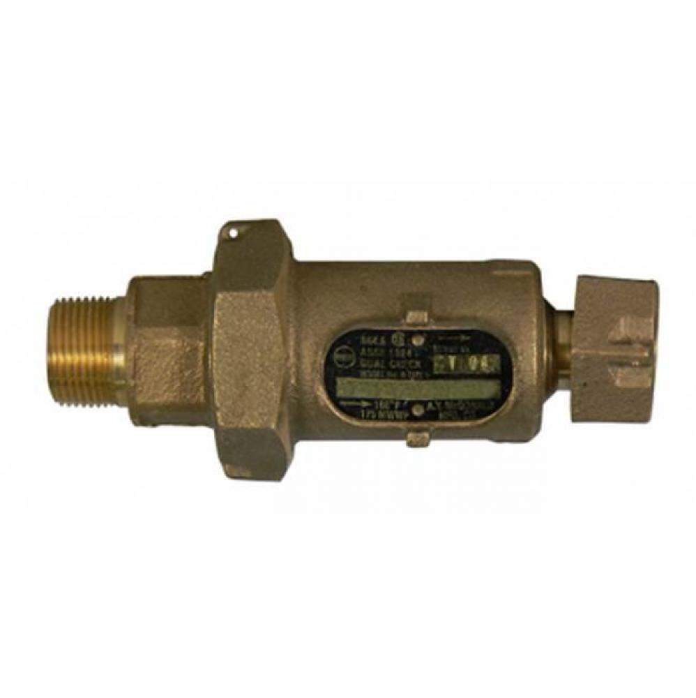 711-3MJ 34 INLINE DCK 3/4 MNPTx3/4 METER - NL