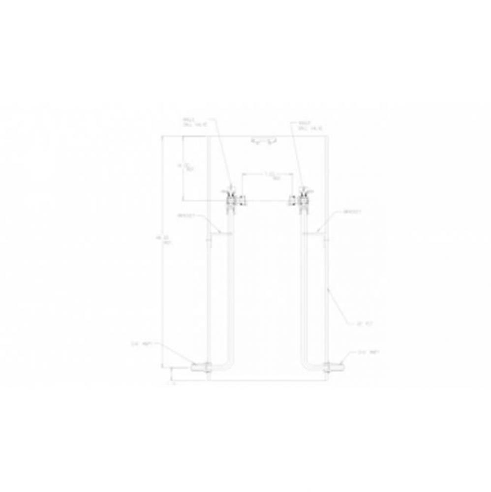 7186-248WWPP 33X18 FLT LD SGL RISER PIT BRKT SPBVxSPBV