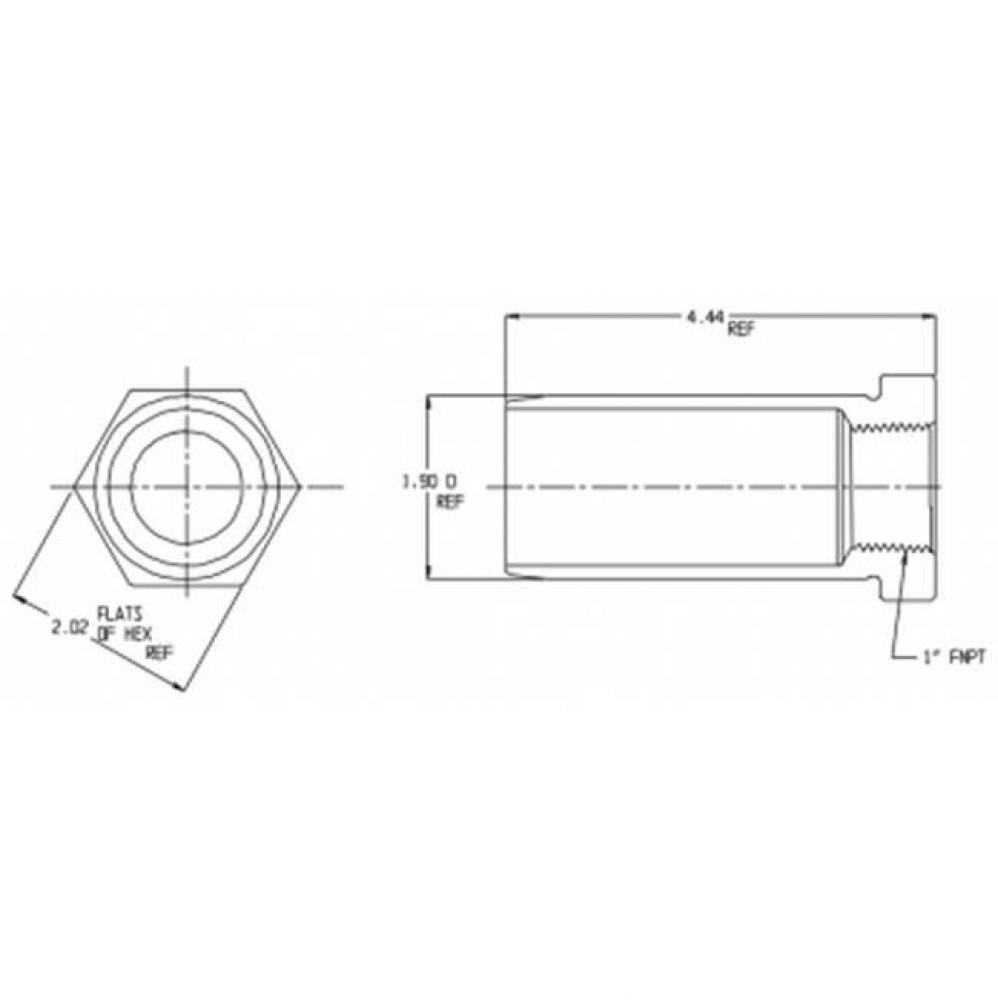 790-PVCSJ 1 1/2X1 SLIP CONNECTION PVC X FIP - NL
