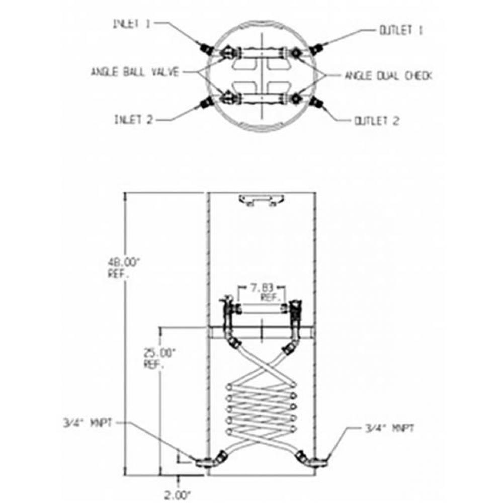 791-248QAPP 430X18 DUAL COIL SPBVxFPSCK MNPTxMNPT