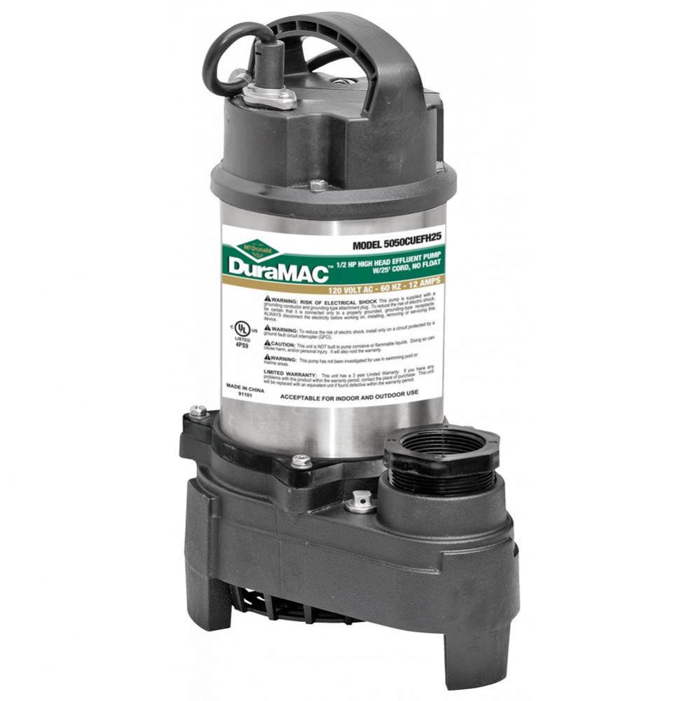 5050Cuefh25 Effluent Pump 1/2Hp 115V 1Ph Hh