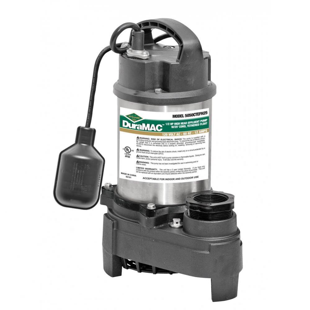 5050Ctefh25 Effluent Pump 1/2Hp 115V 1Ph Hh