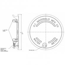 AY McDonald 4189-045 - 90L15T FLAT CVR 15 LOCKING OFFSET HOLE