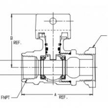 AY McDonald 5146-224 - 76101Y 1X3/4X04 BALL VALVE FNPT X YOKE - NL