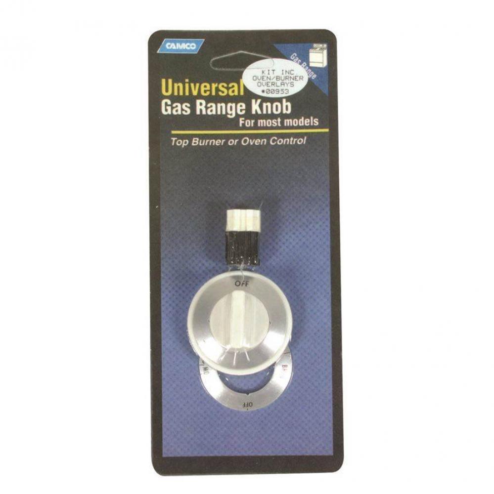 Knob Kit White Gas Range Oven 1/Card