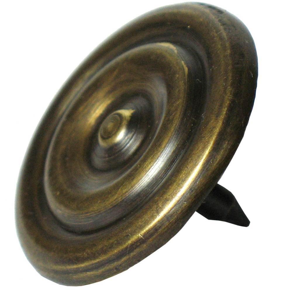 Medium round double ring brass clavo