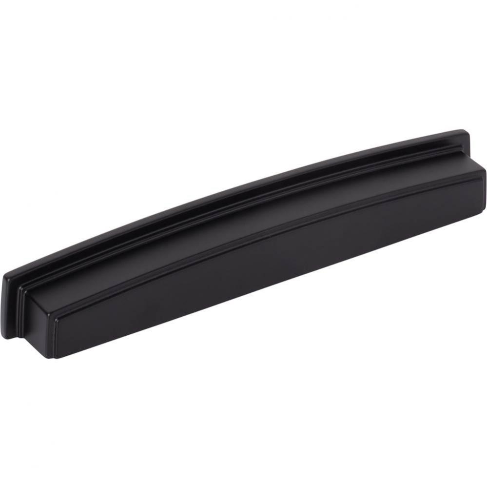 192 mm Center Matte Black Square-to-Center Square Renzo Cabinet Cup Pull