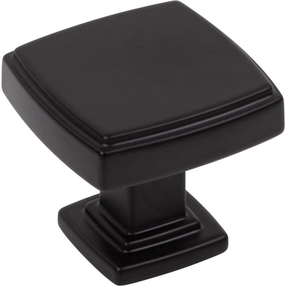1-1/4'' Overall Length Matte Black Square Renzo Cabinet Knob