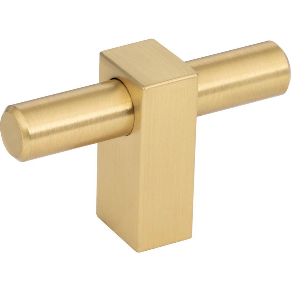 2-3/8'' Overall Length Brushed Gold Larkin ''T'' Knob