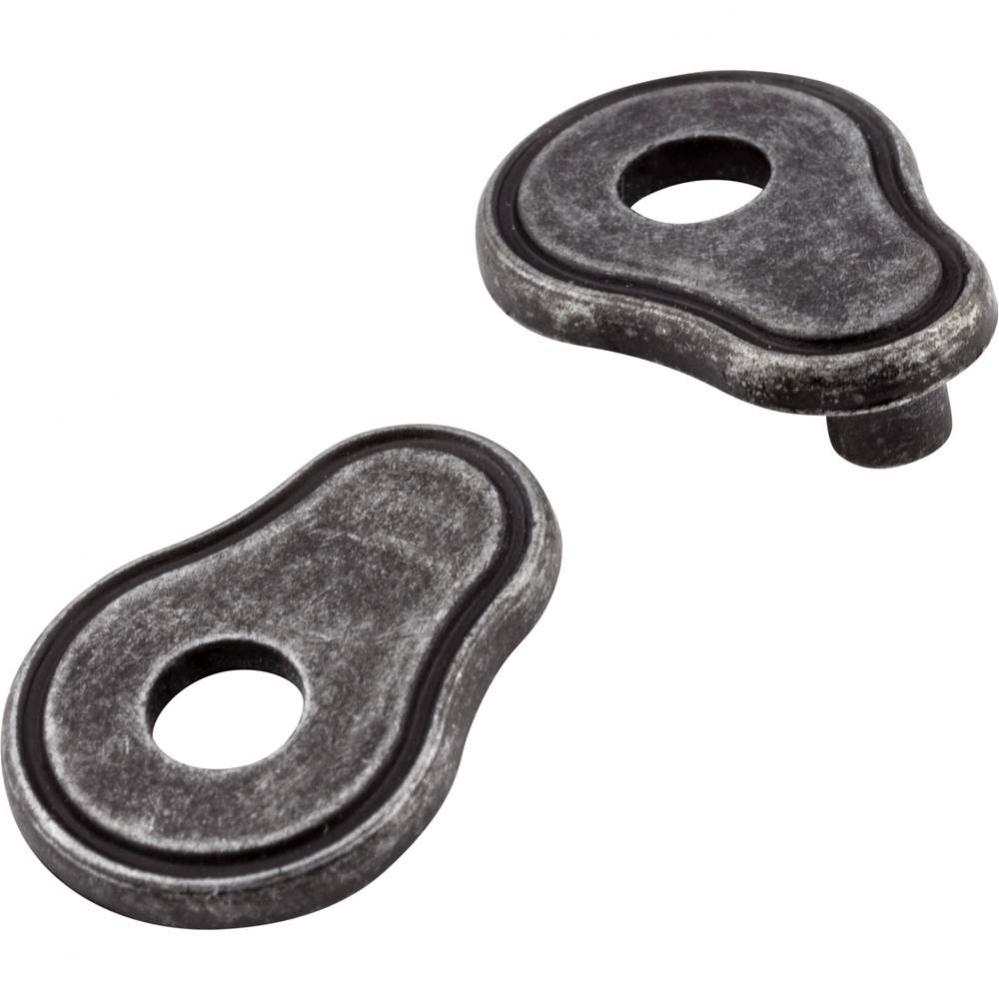 Distressed Antique Silver Pull Escutcheons