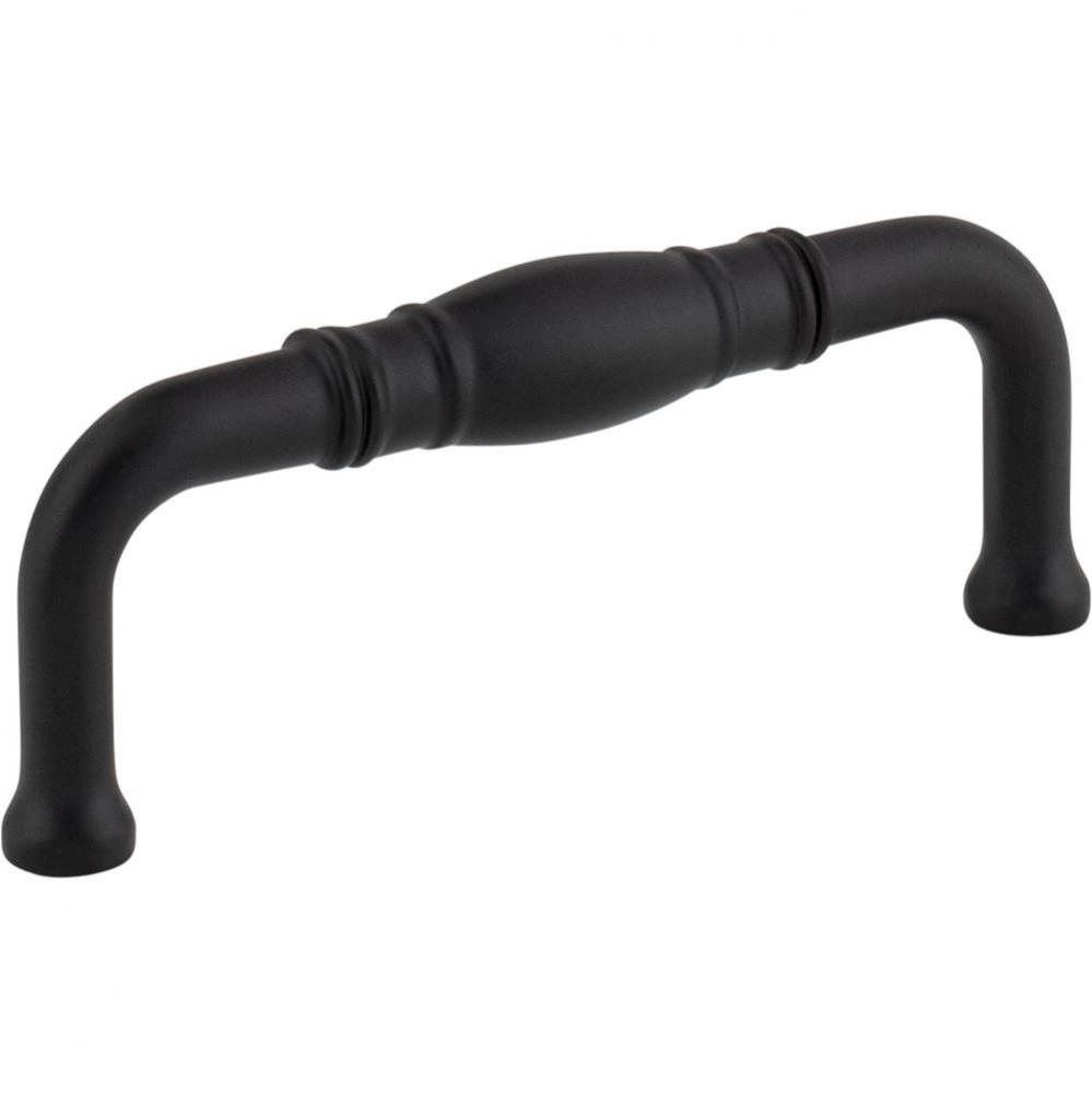 3'' Center-to-Center Matte Black Durham Cabinet Pull