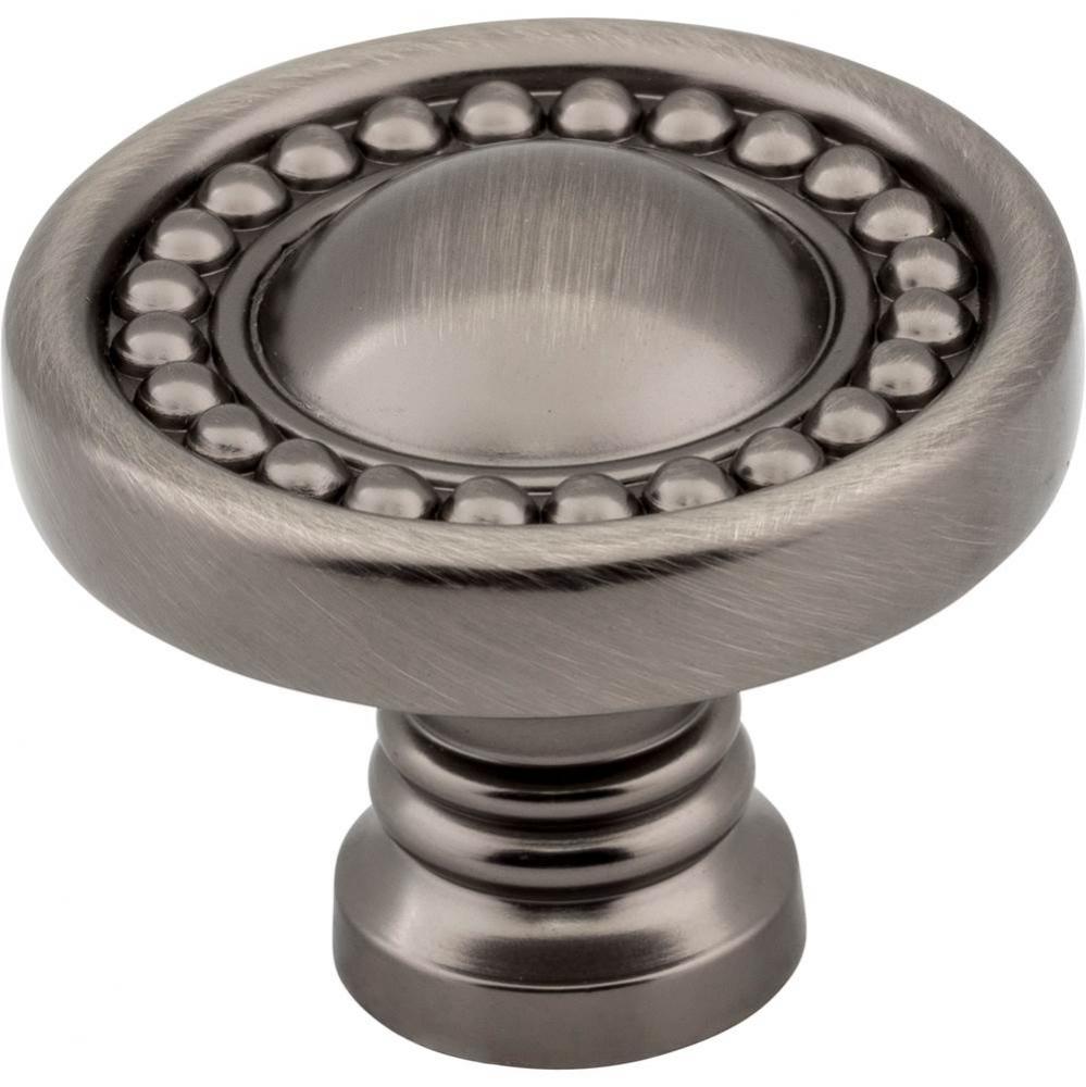 1-3/8'' Diameter Brushed Pewter Beaded Prestige Cabinet Knob
