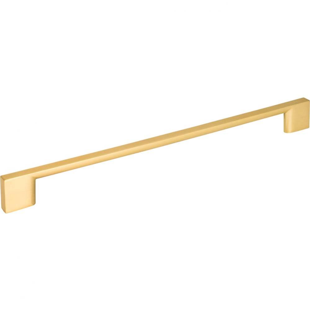 256 mm Center-to-Center Brushed Gold Square Sutton Cabinet Bar Pull