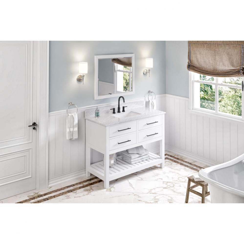 48'' White Wavecrest Vanity