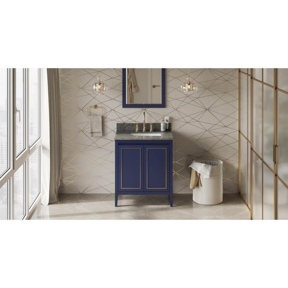 30'' Hale Blue Percival Vanity, Boulder Cultured Marble Vanity Top, Undermount Rectangle