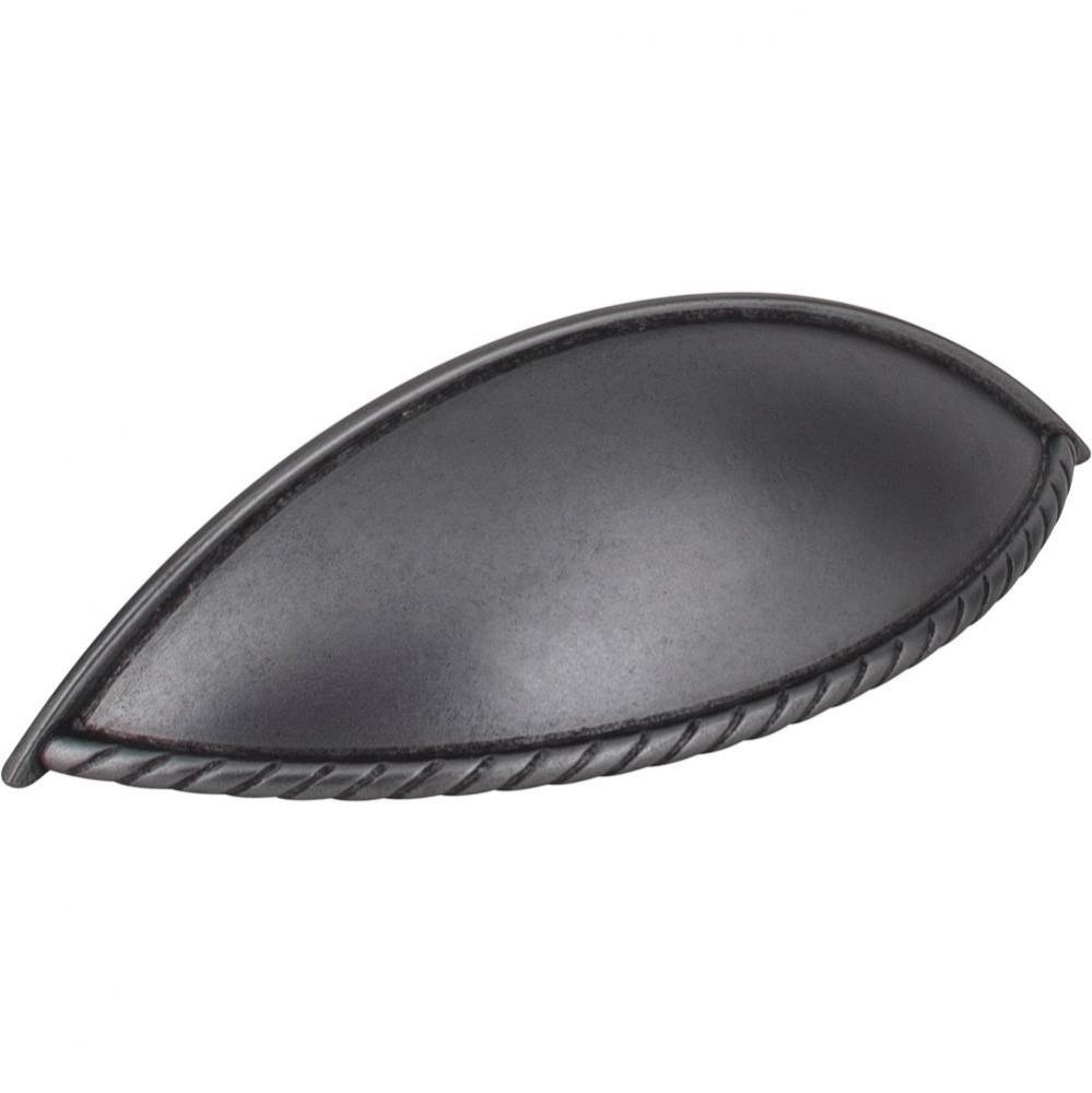 96 mm Center-to-Center Gun Metal Lenoir Cabinet Cup Pull