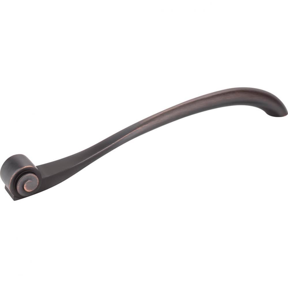 12'' Center-to-Center Brushed Oil Rubbed Bronze Duval Vertical Cabinet Pull