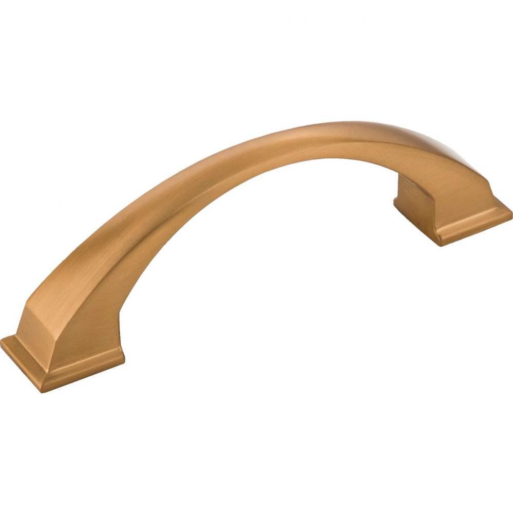 96 mm Center-to-Center Satin Bronze Arched Roman Cabinet Pull