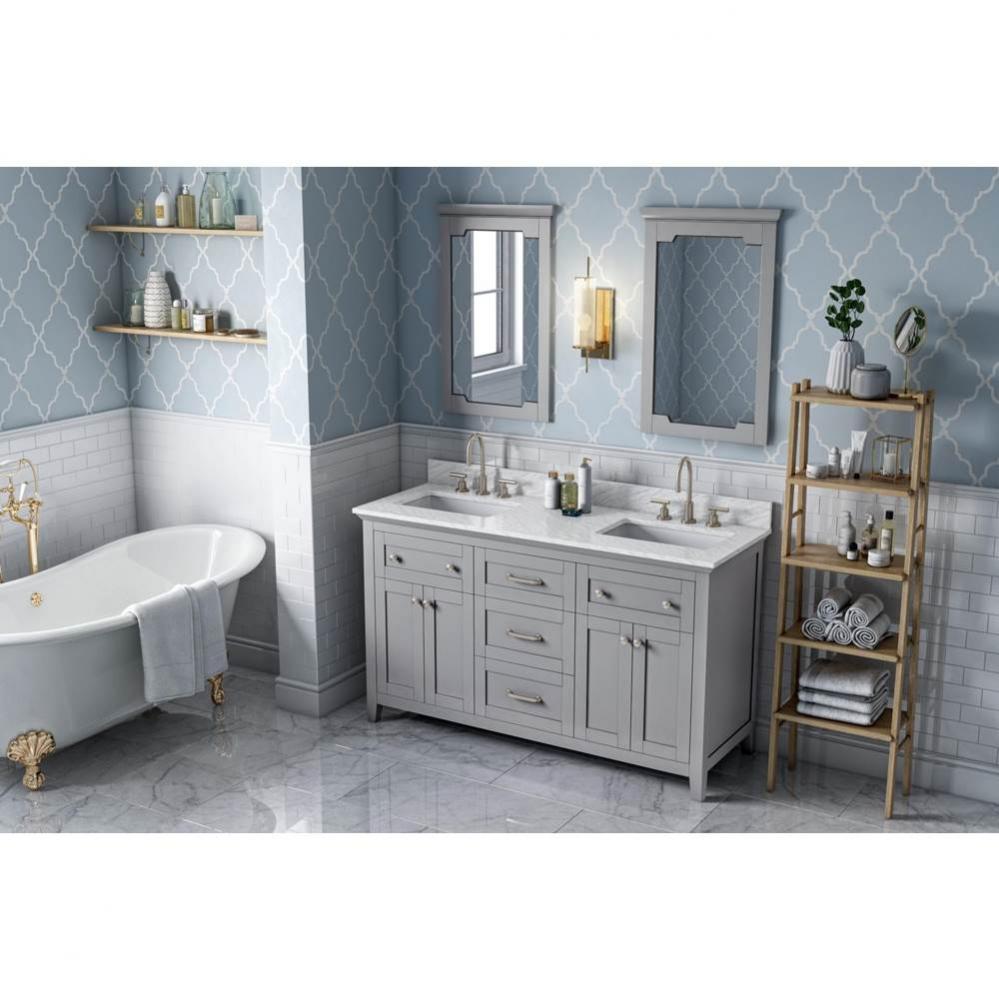 60'' Grey Chatham Vanity, double bowl