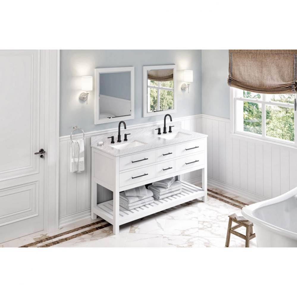 60'' Grey Wavecrest Vanity, double bowl