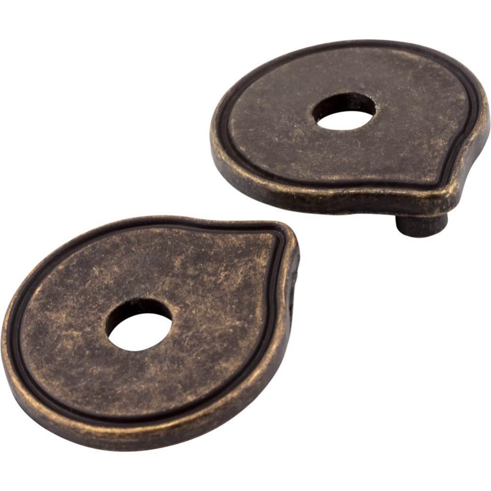 Distressed Antique Brass Pull Escutcheons