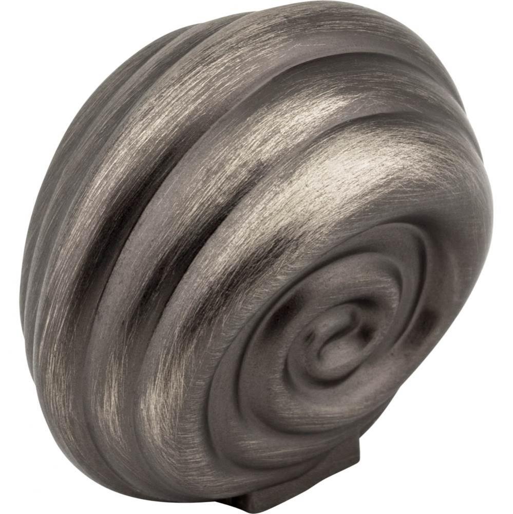 1-3/8'' Overall Length Brushed Pewter Lille Cabinet Knob