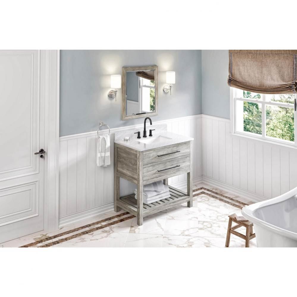 36'' Weathered Grey Wavecrest Vanity